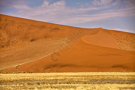 非洲纳米布努克卢夫国家公园附近的萨斯里姆纳米比亚附近令人惊叹的橙色沙丘图片