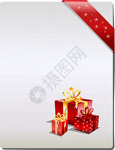 圣诞礼品页面 矢量贴纸产品商业标签徽章框架包装插图横幅公告图片