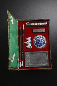 书写设备工具竹子对象教育传统盒子绘画礼物墨水美术图片