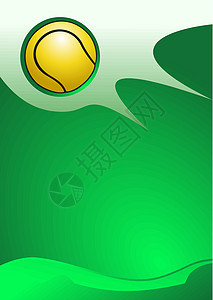 矢量网球背景艺术推介会插图圆形黄色运动闲暇卡片工具游戏图片