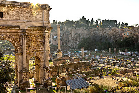 古罗马废墟建筑学石头纪念碑旅游地方城镇目的地历史广场游客图片