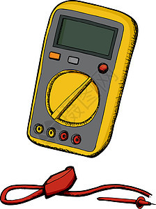 多米计绳索插头拨号数字卡通片电压表探测实验反抗万用表图片