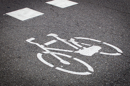 自行车标志小路线条路标途径交通灰色街道路面旅行车道图片