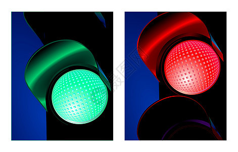 红色和绿色的交通控制信号图片