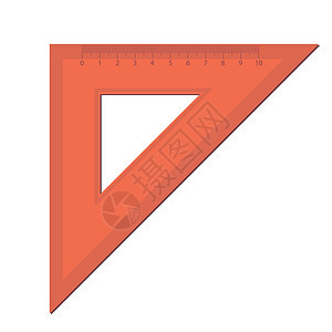 白色背景上的三角形线条测量水平几何数字正方形学校绘画数学厘米毫米图片