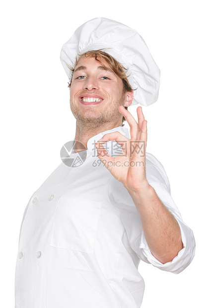 厨主工人商业食物面包师阁下厨师男性快乐厨房餐厅图片