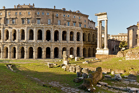 古罗马废墟建筑学外观地方目的地石头纪念碑历史旅游结构游客图片