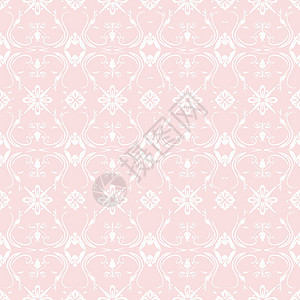 无缝花纹装饰条纹粉色插图绘画创造力墙纸叶子白色背景图片