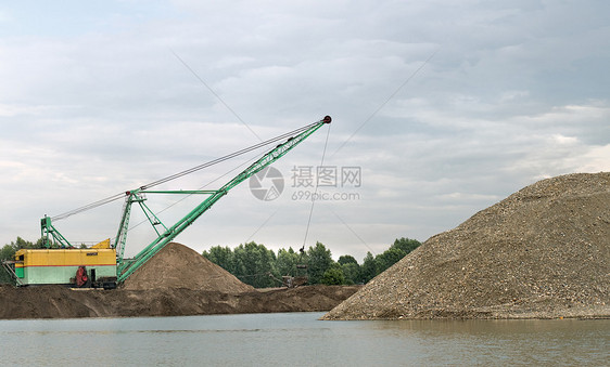 职业挖掘天空搬运工引擎爬坡土地工作工业力量机器蓝色图片