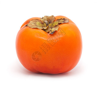 Persimmon 双环西蒙柿子小吃市场植物橙子水果营养食物饮食季节图片