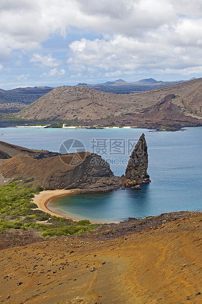 巴托洛梅岛加拉帕戈斯生态海洋假期海滩巅峰火山风景公园岩石场景图片