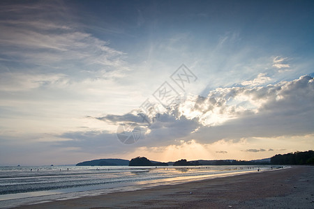 海滩日落橙子太阳旅行海洋天气热带金子阳光季节天空图片