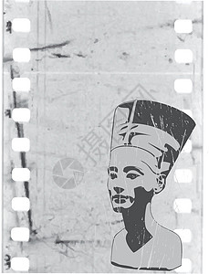 Nefertiti 矢量头艺术上帝寺庙博物馆王朝化妆品插图女士法老世界图片