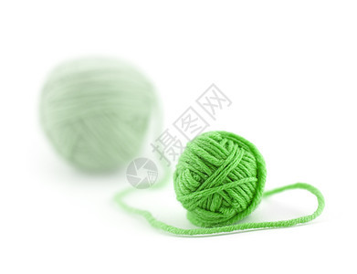 绿线绳索材料概念羊毛细绳爱好工艺棉布线索解决方案图片