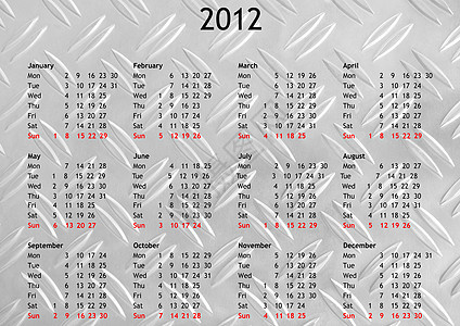 2012日历钻石时间金属工业几个月瓦楞灰色图片