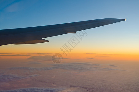 飞机翼旅游航空公司车辆商业地平线飞行假期水平日落航班图片