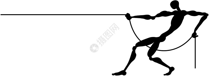 绳索拖带姿势棕色身体概念肌肉插图活动力量活力图片