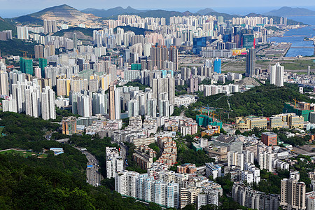 香港拥挤的建筑城高楼住宅抵押不动产财产建筑学地板百叶窗建筑多层图片