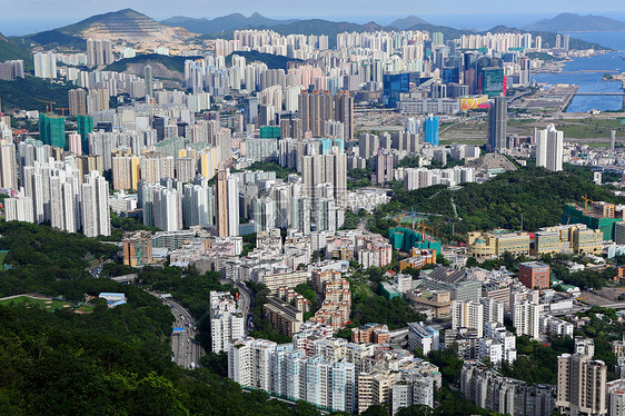 香港拥挤的建筑城高楼住宅抵押不动产财产建筑学地板百叶窗建筑多层图片