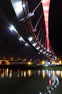 台湾夜里桥戏剧性商业路口旅行曲线建筑车道地标反射景观图片