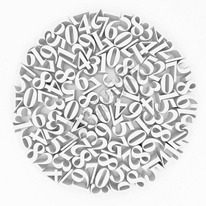 白色数字组合圆形插图数学密码代码圆圈概念图片