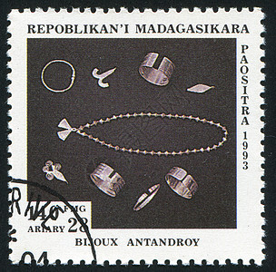 Antandroy首饰部落国家邮票项链集邮历史性戒指古董说谎邮件图片