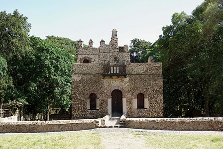 埃塞俄比亚的城堡公园浴室纪念碑院子温泉历史性建筑学庭院图片