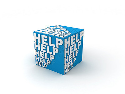 3d个立方体 单词为HELP插图服务白色玩具解决方案镜子游戏骰子盒子地面图片