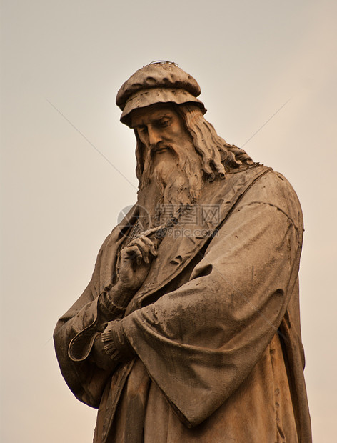 莱昂纳多达芬奇雕像天才持久性纪念碑图片