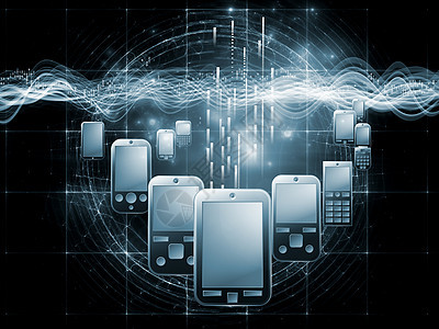 数字电话技术计算手机创造力工具墙纸蓝色作品细胞插图代码图片