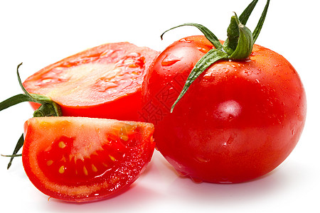 红红新鲜西红红番茄食物桌子维生素种子红色白色行动蔬菜图片
