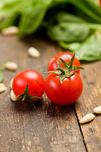 樱桃番茄红柿食物照片烹饪蔬菜乡村圆形松子宏观摄影图片