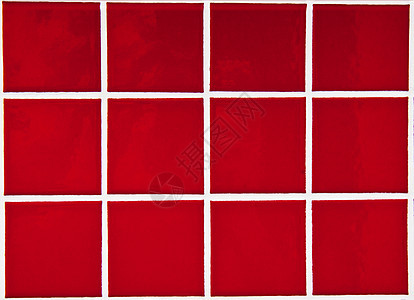 当代红瓷砖光泽马赛克陶器材料墙纸地面房子厨房建筑风格制品网格建筑学正方形图片