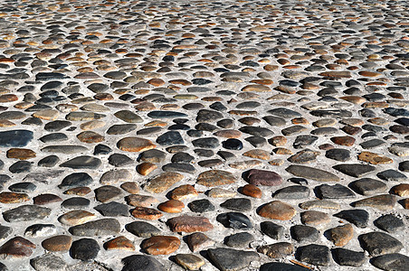 背景路棕褐色石头卵石灰色岩石鹅卵石图片