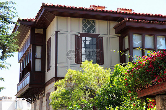 土耳其安塔利亚镇 传统住宅游客景观建筑假期旅游石头火鸡城市窗户文化图片