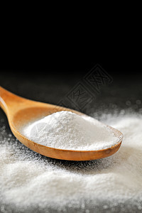 碳酸双碳酸盐碱性勺子白色代理人药品烘烤木头苏打碳水发酵图片