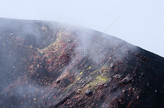 埃特纳火山全景石头乡村岩石土地旅行场景风景天空陨石图片