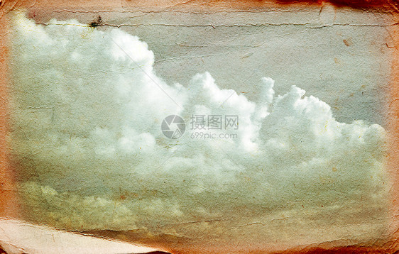 旧老鬼纸上的云图片