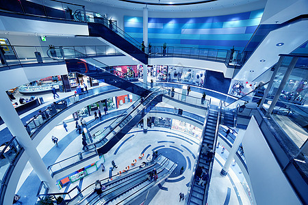 现代内地购物中心活动商业大厅橱窗顾客奢华城市展示销售量柱子图片