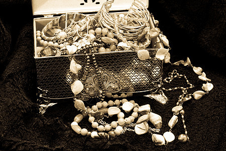 珠宝连锁店首饰案件物品胸部盒子项链珠子宝藏小饰品图片