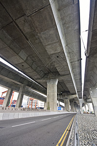 桥下 城市风景阴影沥青石头运输景观交通天花板裂缝场景城市图片