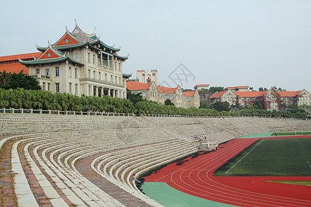 中国福建省厦门大学 大学是公寓历史房子城市文化古董建筑学庭院蓝色气氛图片