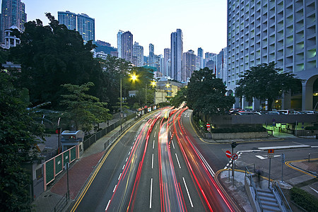 市中心交通流量戏剧性摩天大楼景观都市城市运输办公室金融商业市中心图片