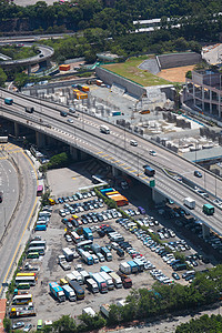 城市停车场天线人行道鸟瞰图摄影公园车道道路路口景观街道图片