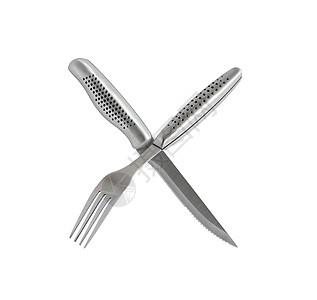 叉刀饮食银器不锈钢餐厅用具刀具厨房金属背景图片