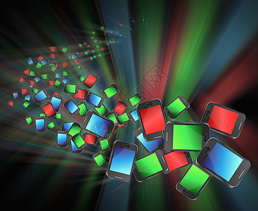 电信的抽象屏幕玩家工具插图上网通讯细胞技术机动性通讯器背景图片