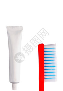 牙刷和牙膏保健美容健康预防蓝色生活方式管子卫生口腔白色图片