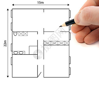 地面计划建筑学草图绘画项目建筑监督绘图员素描铅笔指标图片