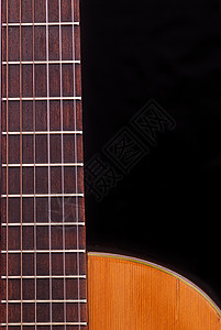 古典吉他(西班牙文)壁纸板 黑色背景图片