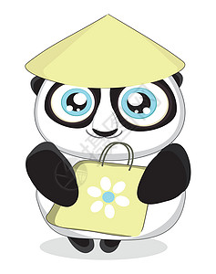 卡通熊猫动物园玩具衬套儿童眼睛帽子眼神艺术图片